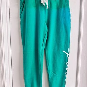 PINK Victoria’s Secret Teal Joggers - Size Medium